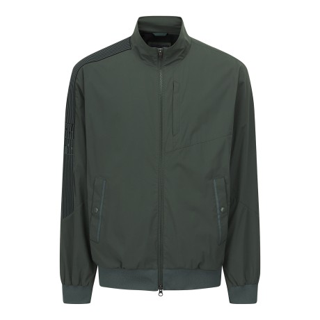 남성 스트라이프 밴딩 블록 슬리브 점퍼