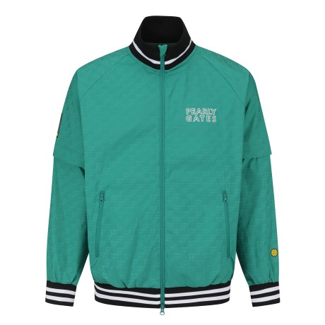 남성 스마일 소매 탈착 백 지퍼 점퍼