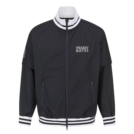 남성 스마일 소매 탈착 백 지퍼 점퍼