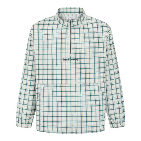 남성 잭바니 로고 자수 체크 아노락