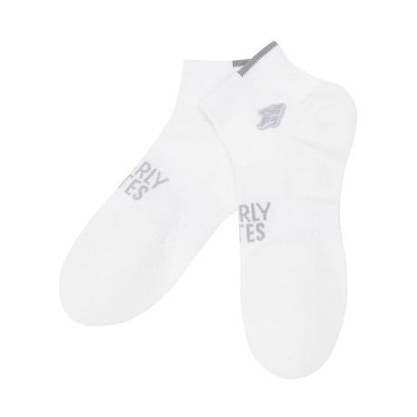 남성 바니 자수 로고 단목 양말