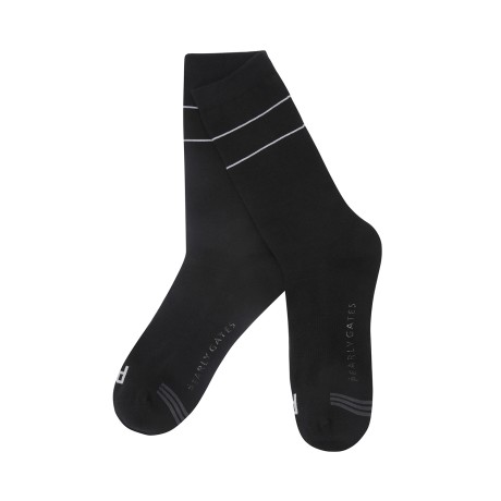 남성 탑 배색 라인 증목 양말