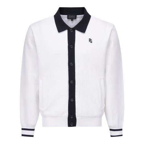 남성 텍스처 믹스 리브 가디건