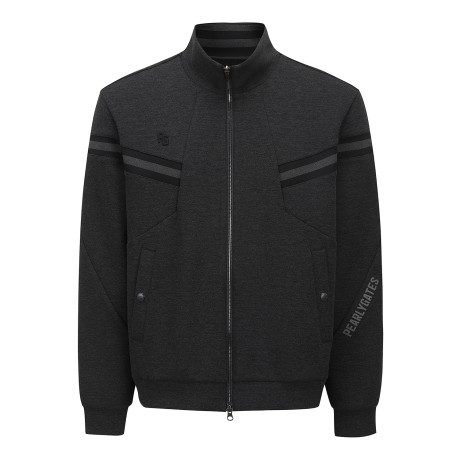 남성 투톤 밴딩 믹스 하이넥 집업 티셔츠