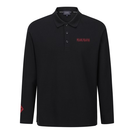 남성 배색 로고 PK 카라 긴팔 티셔츠