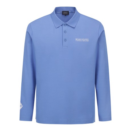 남성 배색 로고 PK 카라 긴팔 티셔츠