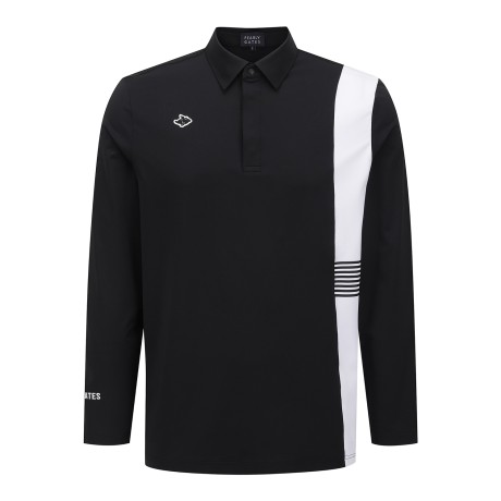 남성 바니 심볼 패치 사이드 배색 긴팔티셔츠