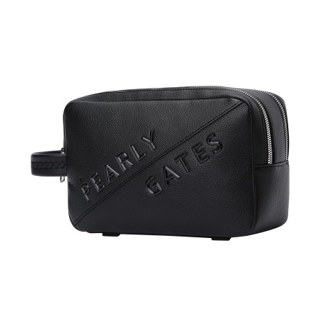 남성 엠보 로고 투 지퍼 파우치백