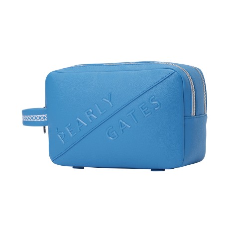 남성 엠보 로고 투 지퍼 파우치백