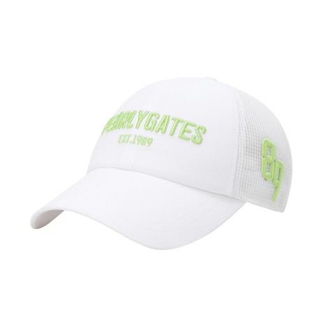 남성 로고 자수 백 메쉬 볼캡