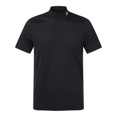 남성 모크넥 로고 반팔 티셔츠