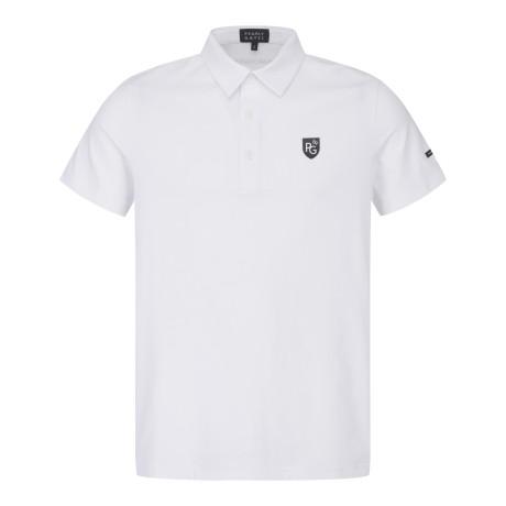 남성 심플 솔리드 칼라 반팔 티셔츠