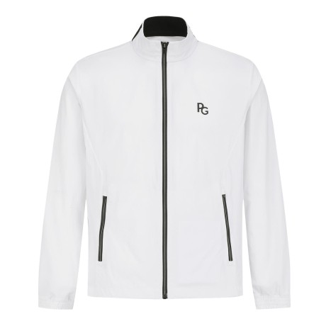 남성 밴딩넥 로고 집업 점퍼