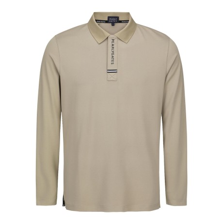 남성 로고 플래킷 카라 저지 긴팔 티셔츠