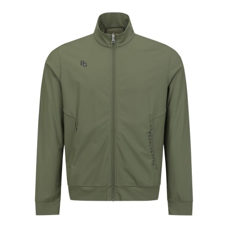 남성 솔리드 메쉬 믹스 집업 티셔츠