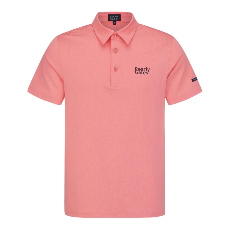 남성 로고 패턴 칼라 반팔 티셔츠