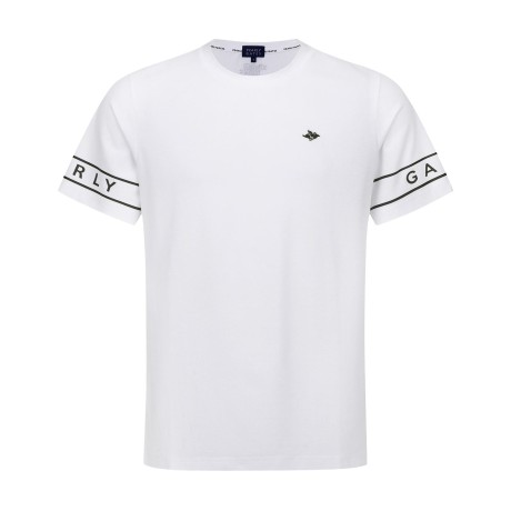 [냉감]남성 로고 커프스 반팔 티셔츠