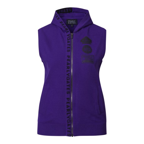 [가격 인하] 여성 자카드 후드 집업 베스트