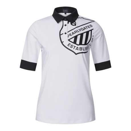 여성 빅 프린팅 카라 티