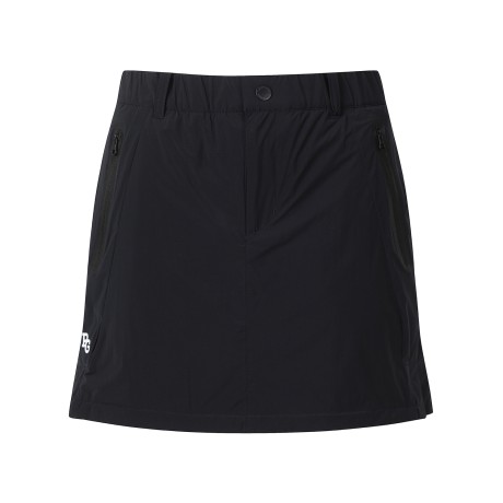 여성 백 로고 플리츠 블록 스커트