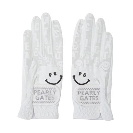 여성 스마일 레터링 메쉬 골프 장갑