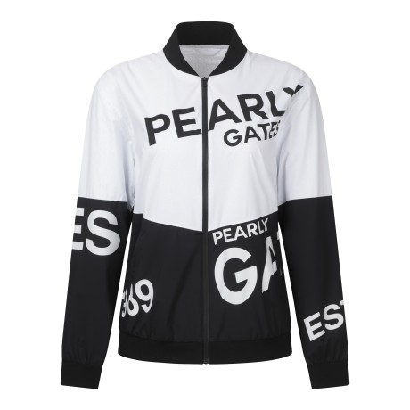 여성 컬러 블록 로고 윈드 브레이커