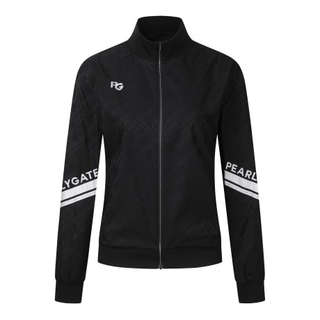 여성 스마일 하이넥 로고 집업 점퍼