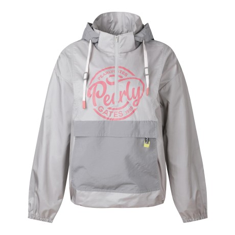 여성 스마일 탈착 후드 아노락 점퍼
