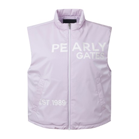 여성 샤인 로고 베스트 점퍼