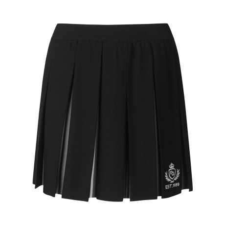 여성 인버티드 컬러 라인 큐롯 니트 스커트