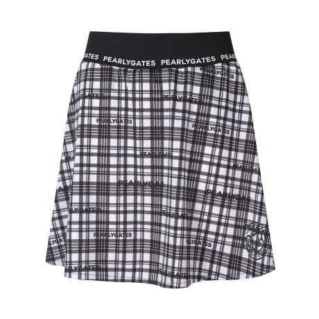 [ONLY BUCKET] 여성 로고 체크 큐롯 스커트