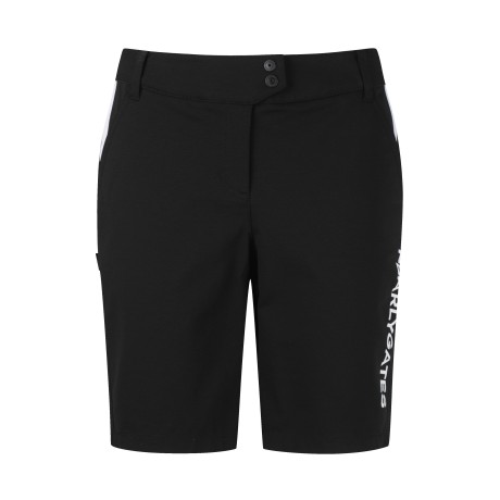 여성 워딩 로고 사이드 밴딩 하프 팬츠