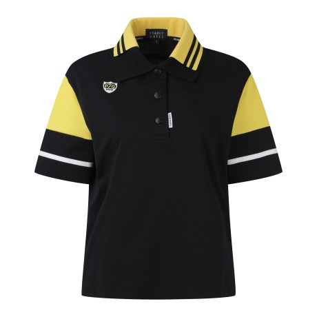 [ONLY BUCKET] [냉감]여성 컬러 블록 이중 칼라 반팔 티셔츠