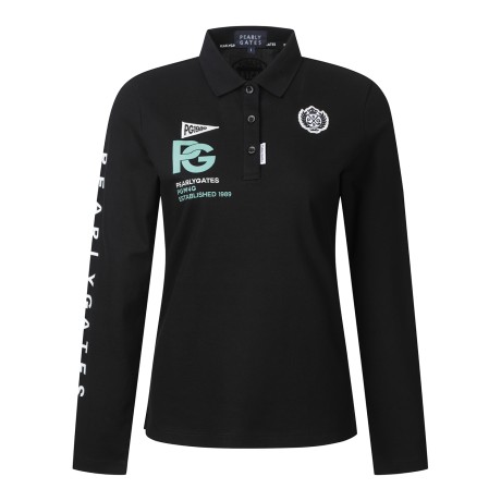 [냉감]여성 로고 슬리브 폴로 티셔츠