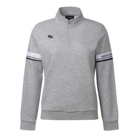 여성 컬러 라인 하프 집업 티셔츠