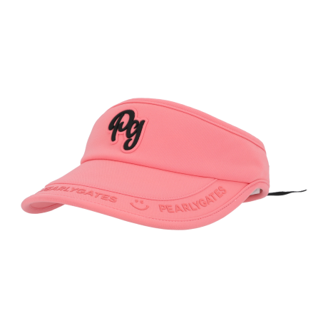 여성 스마일 로고 포인트 리본 썬바이저