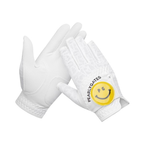 여성 모노그램 메쉬 스마일 양손 장갑