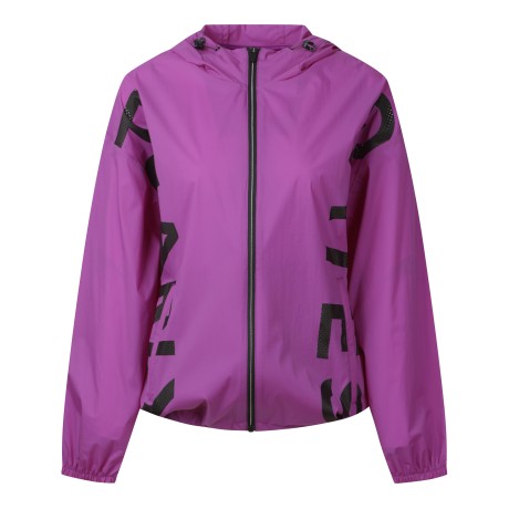 여성 메쉬 로고 경량 후드 점퍼