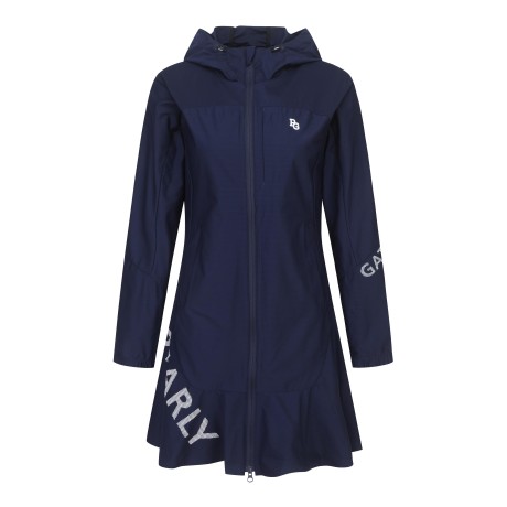 여성 후드 집업 러플 롱 점퍼