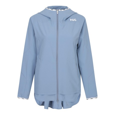 여성 로고 테이핑 레이어 후드 점퍼