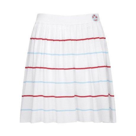 여성 스트라이트 플리츠 니트 큐롯스커트