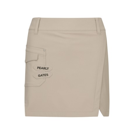 여성 로고패치 사이드 포켓 큐롯 스커트