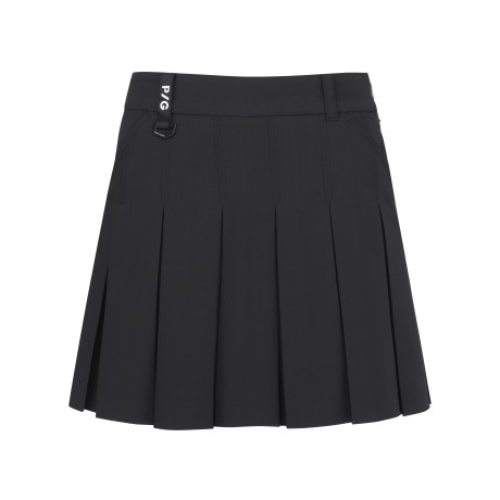 여성 파우치 인버티드 플리츠 큐롯 스커트