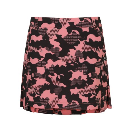 여성 카모 백 플리츠 큐롯 스커트