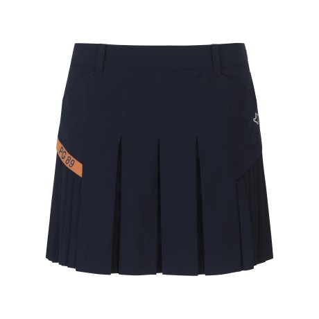 여성 컬러 라인 플리츠 큐롯 스커트