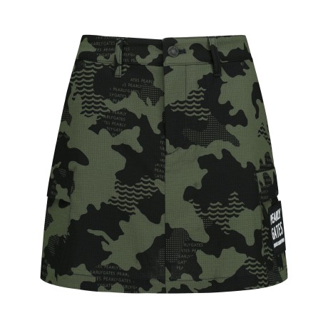 여성 카모 카고 A라인 스커트
