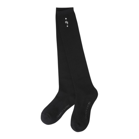 여성 큐빅 로고 니삭스