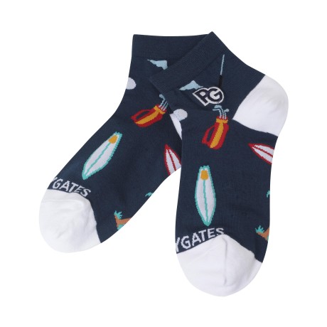 여성 바니 패턴 중목 양말