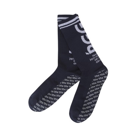 여성 라인 로고 장목 양말