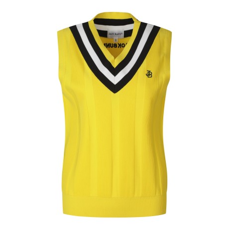 여성 잭바니 컬러 브이넥 니트 베스트